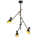 Diablo Spotlight 3Lt LED Ceiling Light - Matt Black Metal