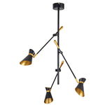 Searchlight Electric Diablo Spotlight 3Lt LED Ceiling Light - Matt Black Metal 5943-3BG