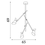 Searchlight Electric Diablo Spotlight 3Lt LED Ceiling Light - Matt Black Metal 5943-3BG