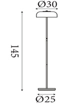 Searchlight Electric Frisbee Floor Lamp  - Black Metal & Smoked Glass 59802-1SM