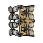 Searchlight Electric Iris Wall Light - Black Metal, Crystal & Brass 59811-1BSB