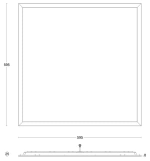 JCC JC080231 Skytile Base 600 x 600 CCT 30W 3000/4000/5700K IP40 White Triac TP(a) UGR