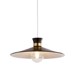 Balham Pendant - Black & Gold Metal