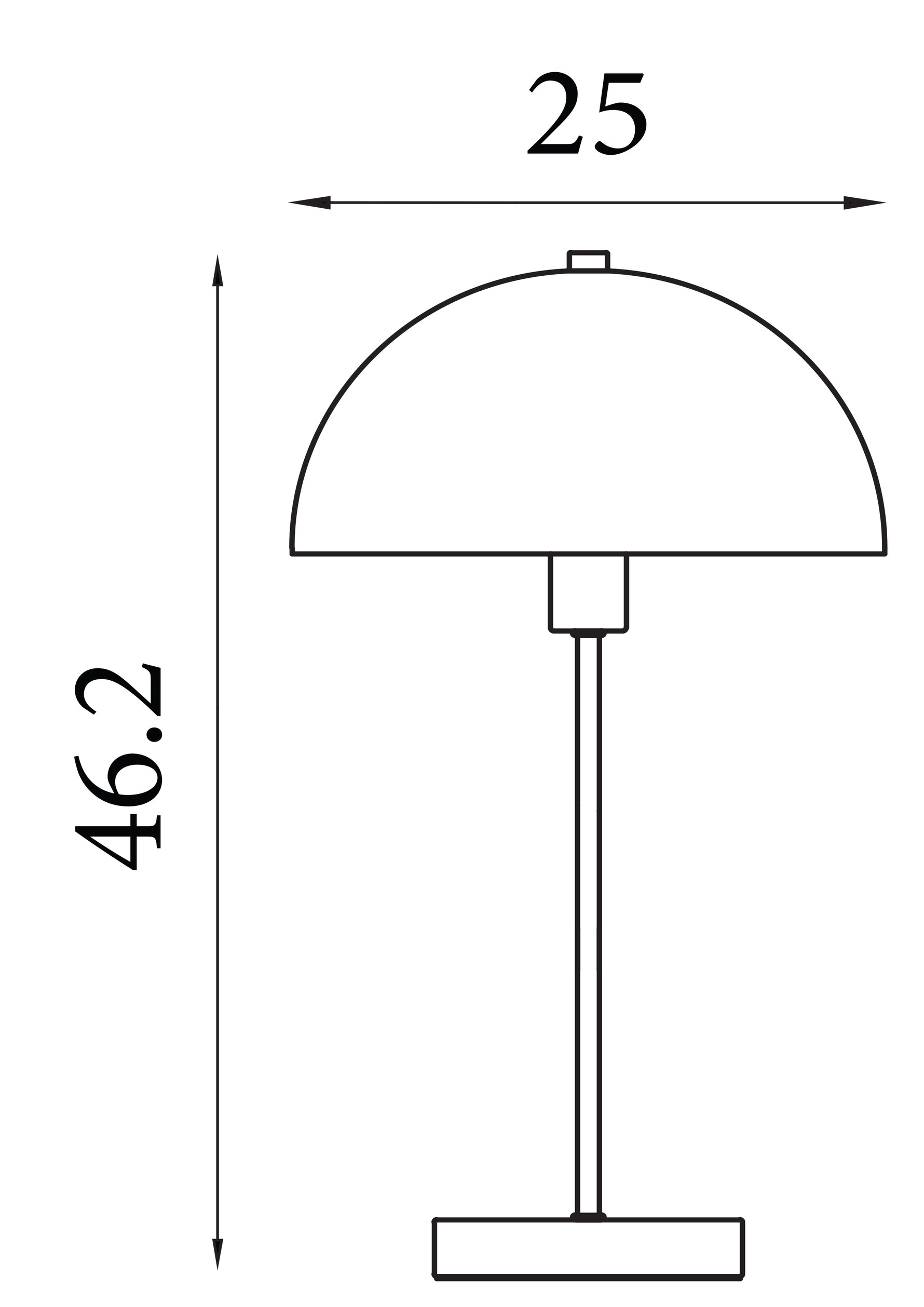 Searchlight Electric Mushroom Table Lamp - Green Metal 60231GR