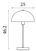Searchlight Electric Mushroom Table Lamp - White Metal 60231WH