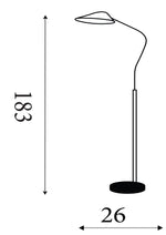 Searchlight Electric Swan Floor Lamp - Chrome & White Metal 60420WH