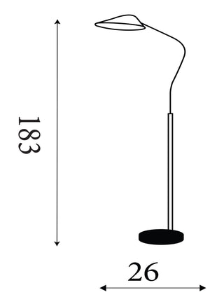 Searchlight Electric Swan Floor Lamp - Chrome & White Metal 60420WH
