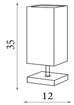 Searchlight Electric Valley Table Lamp - Satin Silver Metal & Dark Grey Fabric 60424SS