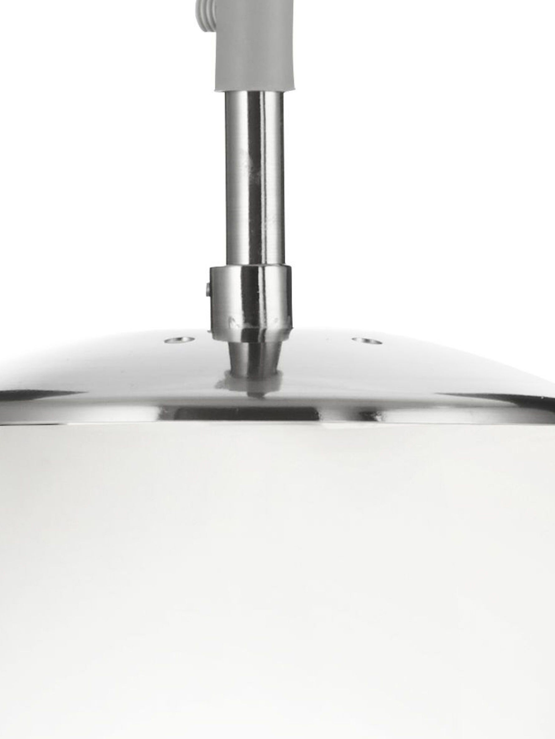 Searchlight Electric Atom Pendant - Satin Silver & Opal Glass 6066