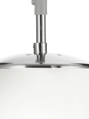 Searchlight Electric Atom Pendant - Satin Silver & Opal Glass 6066