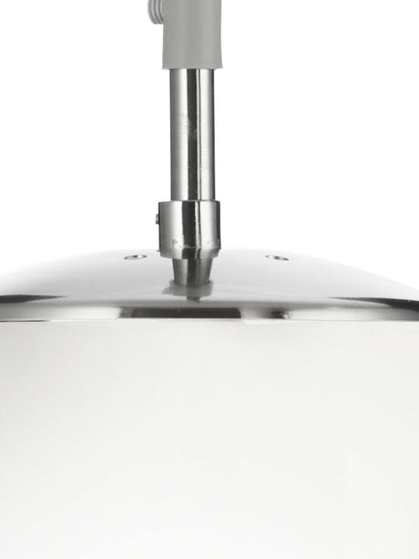 Searchlight Electric Atom Pendant - Satin Silver & Opal Glass 6066
