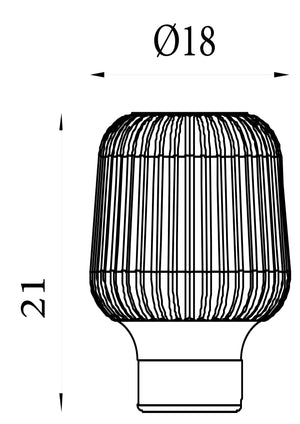 Searchlight Electric Aria Table Lamp - Pink Ripple Glass 60753PI