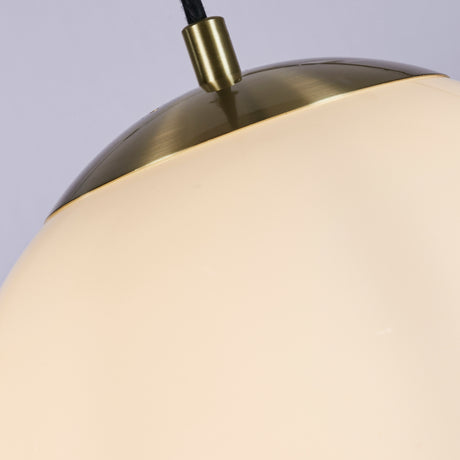 Searchlight Electric Atom II Pendant - Satin Brass & Opal Glass 6077SB