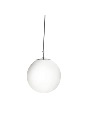 Searchlight Electric Atom Pendant - Satin Silver & Opal Glass 6077