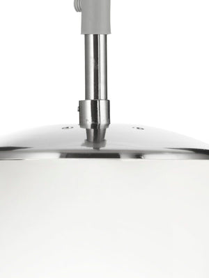 Searchlight Electric Atom Pendant - Satin Silver & Opal Glass 6077