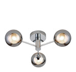 Oscar 3Lt Flush - Chrome Metal & Smoked Glass
