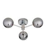 Searchlight Electric Oscar 3Lt Flush - Chrome Metal & Smoked Glass 60812-3SM