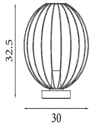 Searchlight Electric Rondo Table Lamp - Black Metal 60828BK