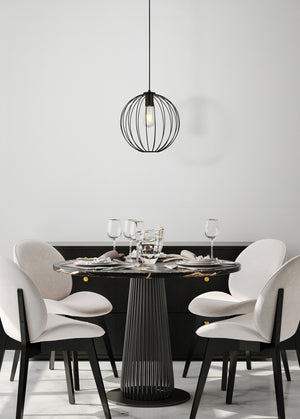 Searchlight Electric Rondo Pendant - Black Metal 60830-1BK