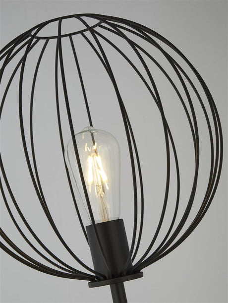 Searchlight Electric Rondo Floor Lamp - Black Metal 60832BK