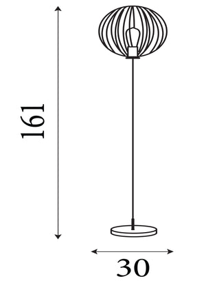 Searchlight Electric Rondo Floor Lamp - Black Metal 60832BK