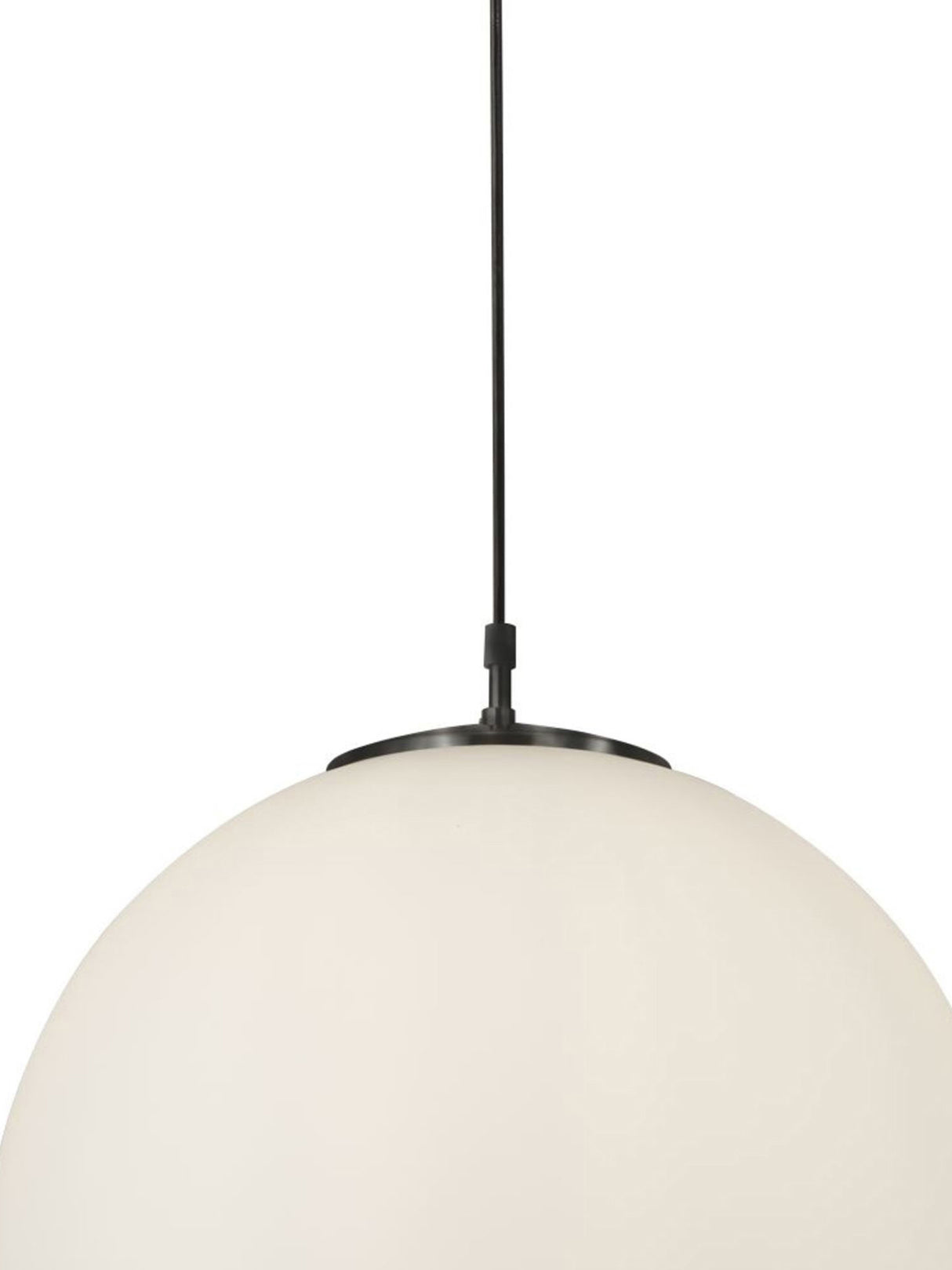Searchlight Electric Atom Pendant - Black Metal & Opal Glass 6088