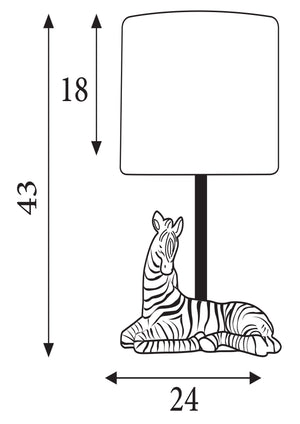 Searchlight Electric Zebra Table Lamp 60941