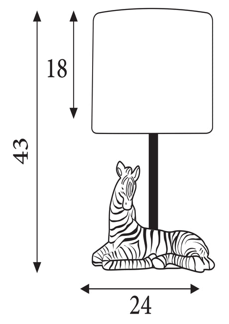 Searchlight Electric Zebra Table Lamp 60941