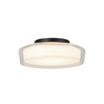 Puck Flush  - Black Metal, Clear & Opal Glass