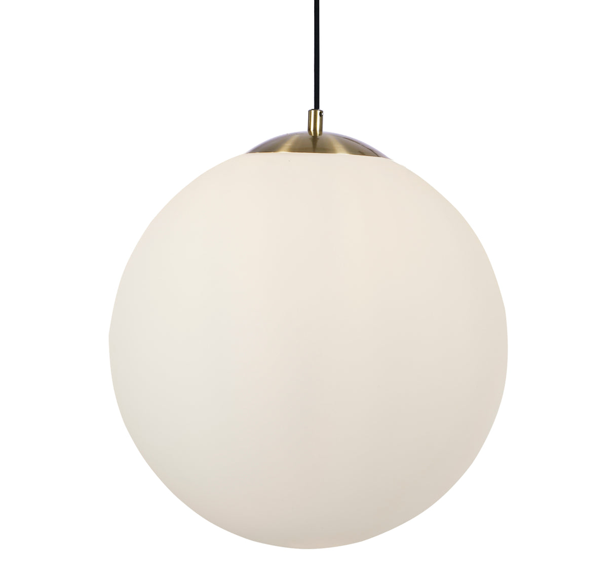 Atom II Pendant - Satin Brass & Opal Glass