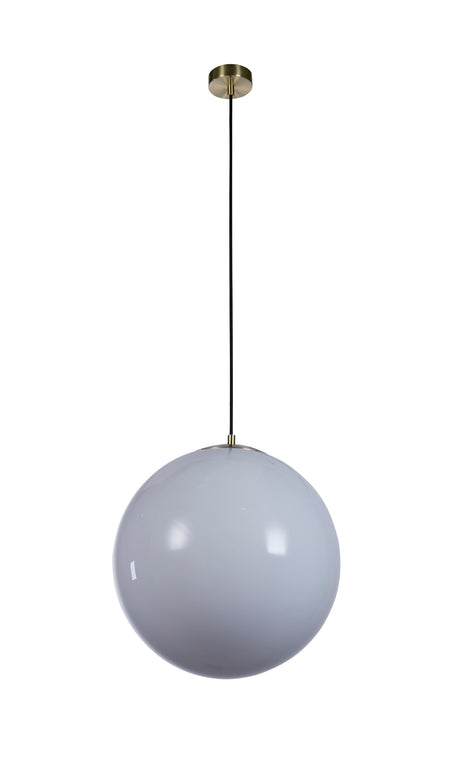 Searchlight Electric Atom II Pendant - Satin Brass & Opal Glass 6099SB