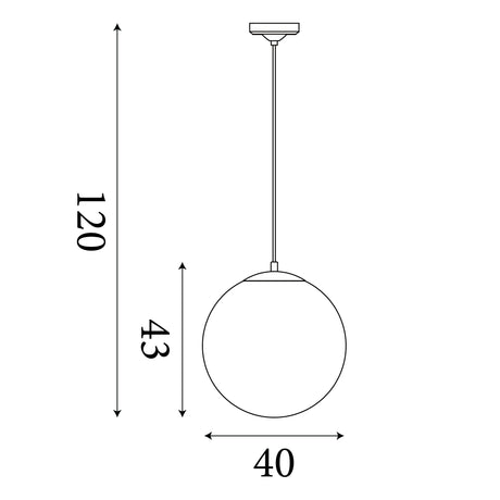 Searchlight Electric Atom II Pendant - Satin Brass & Opal Glass 6099SB