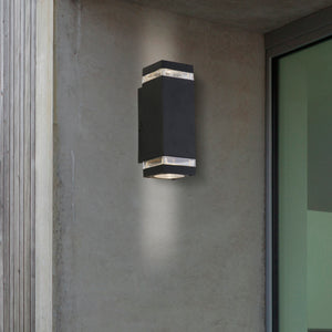 Searchlight Electric Houston Outdoor Wall Light Black 61101BK