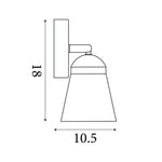 Searchlight Electric Mega Spotlight Wall Light - Black Metal & Smoked Glass 61170-1SM