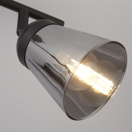 Searchlight Electric Mega 2Lt Spotlight - Black Metal & Smoked Glass 61170-2SM