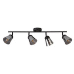 Searchlight Electric Mega 4Lt Bar Spotlight - Black Metal & Smoked Glass 61170-4SM
