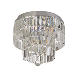 Searchlight Electric Empire 4Lt Flush - Chrome Metal & Clear Crystal 61321-4CC