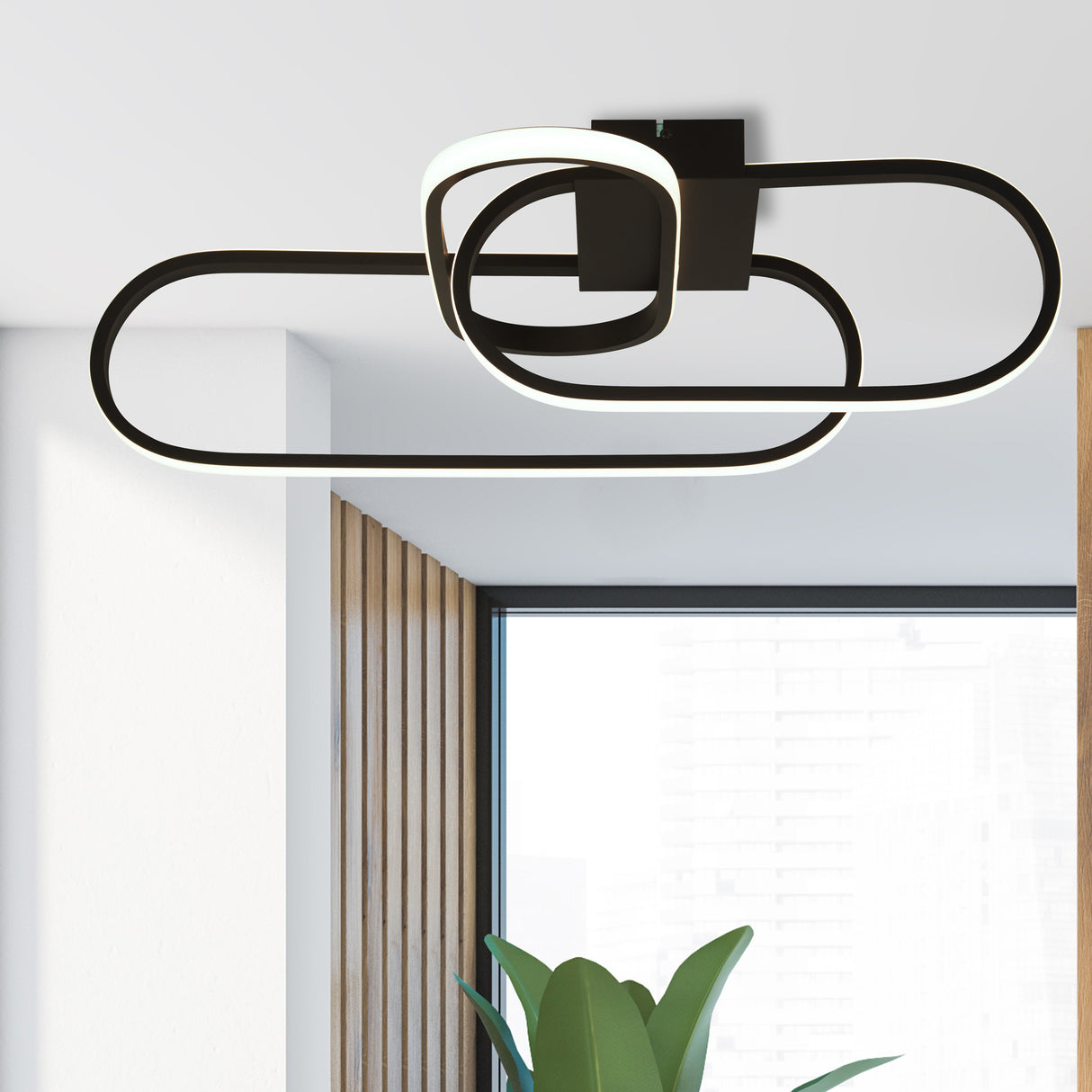 Searchlight Electric Clip Flush - Black Metal 61774BK