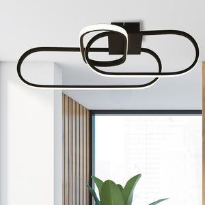 Searchlight Electric Clip Flush - Black Metal 61774BK