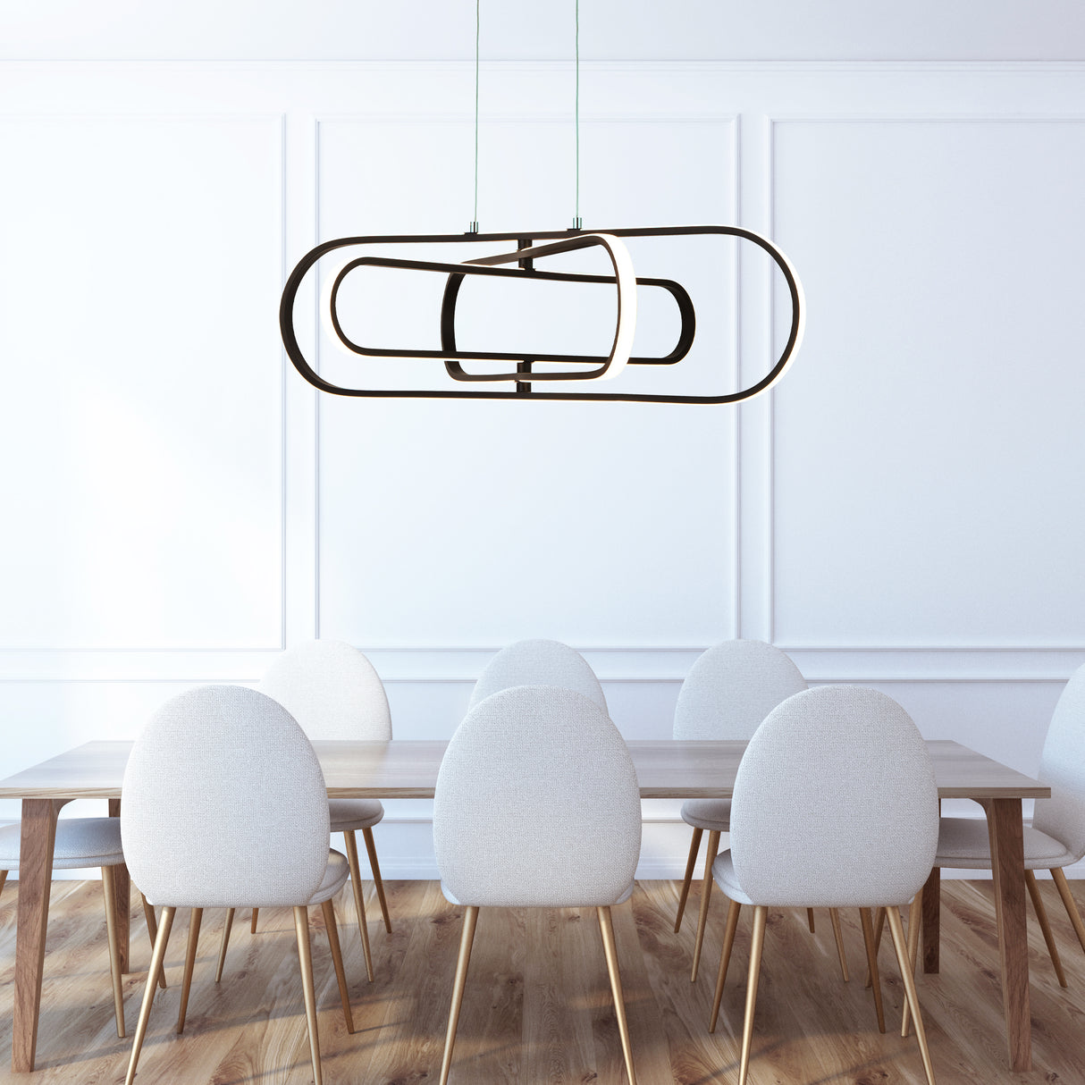 Searchlight Electric Clip Pendant - Black Metal 61775BK