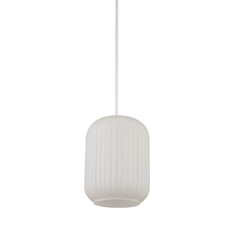 Searchlight Electric Pearl Pendant - White Frosted Glass, White Suspension 61969BK