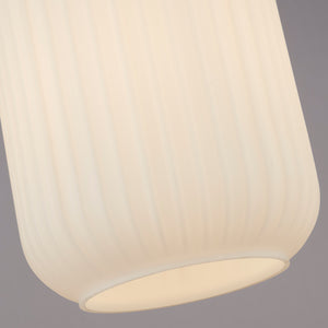 Searchlight Electric Pearl Pendant - White Frosted Glass, White Suspension 61969BK
