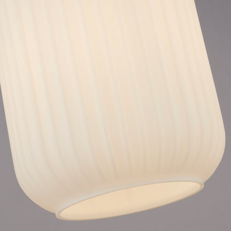 Searchlight Electric Pearl Pendant - White Frosted Glass, White Suspension 61969BK
