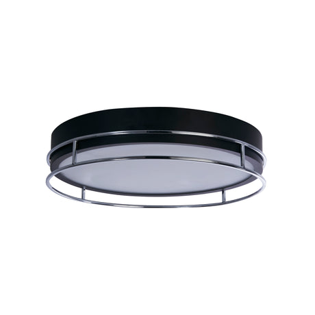 Searchlight Electric Phoenix 3Lt Flush -Black, Chrome Metal & Frosted Glass Diffu 62013-3CC