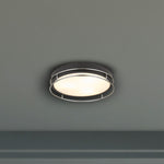 Searchlight Electric Phoenix 3Lt Flush -Black, Chrome Metal & Frosted Glass Diffu 62013-3CC
