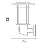 Searchlight Electric Edgeware Outdoor Wall Light + Sensor  - Rust Brown, IP44 6211RUS