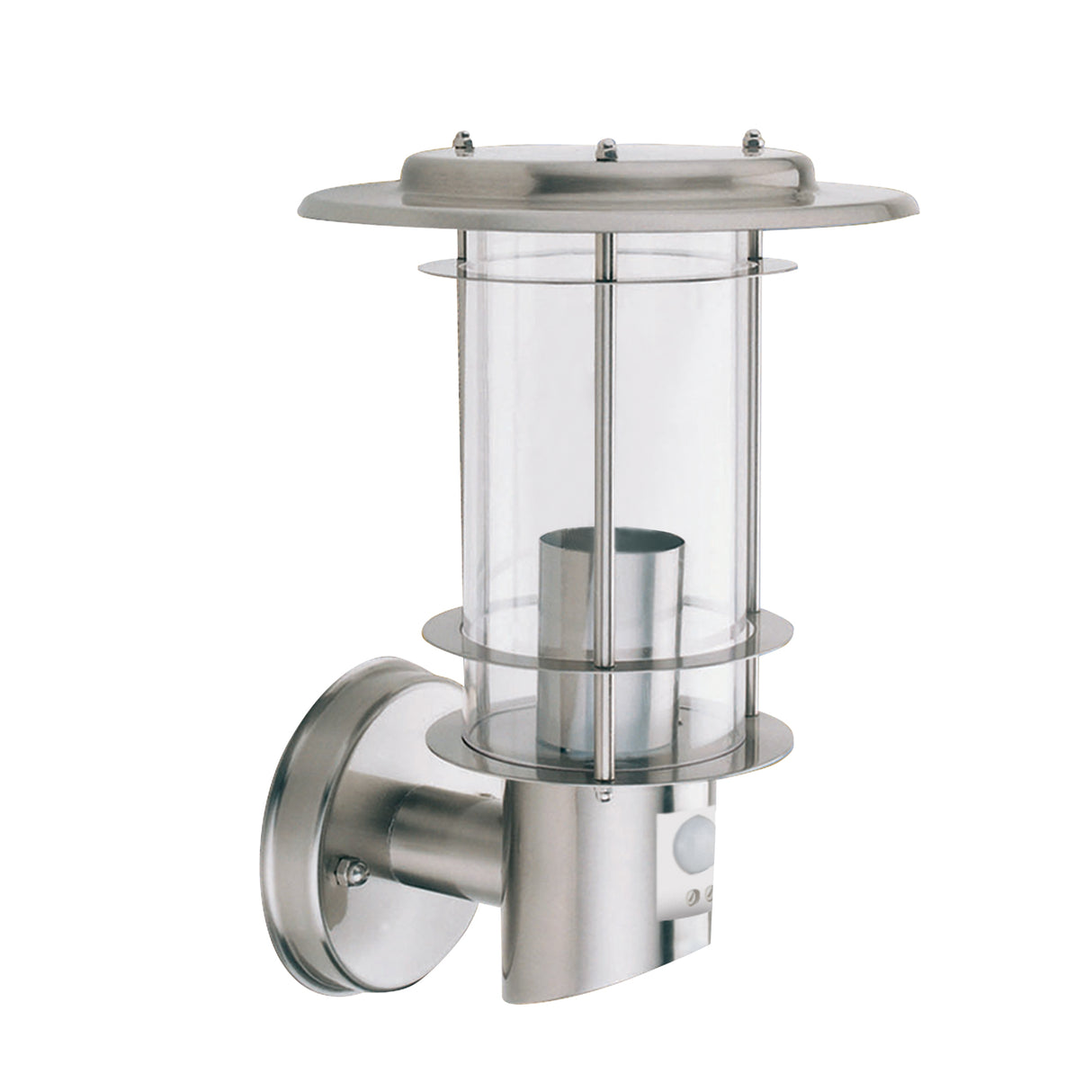 Searchlight Electric Edgeware Outdoor Wall Light + Sensor - Stainless Steel, IP44 6211