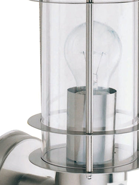 Searchlight Electric Edgeware Outdoor Wall Light + Sensor - Stainless Steel, IP44 6211