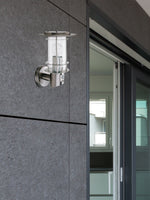 Searchlight Electric Edgeware Outdoor Wall Light + Sensor - Stainless Steel, IP44 6211