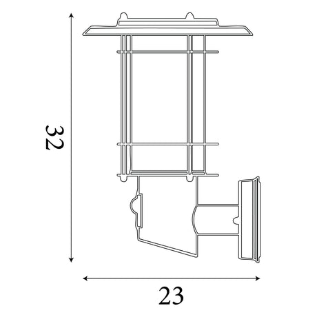 Searchlight Electric Edgeware Outdoor Wall Light + Sensor - Stainless Steel, IP44 6211